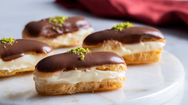 Ekler (Profiterol Hamurlu Ekler Pasta) - Fotoğraf 3